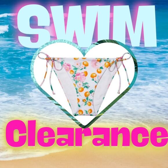 VICTORIA'S SECRET Mix-and-Match SideTie Cheeky Bikini Bottom White Lemon - Picture 1 of 2